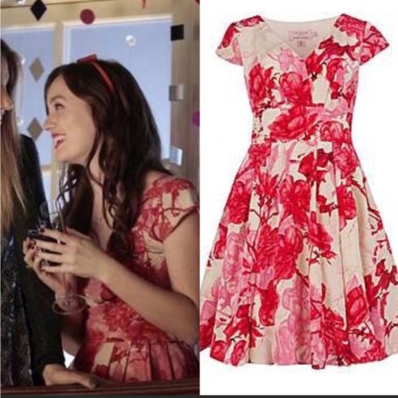 GOSSIP GIRL BLAIR WALDORF Cissi Floral Etchings Dress NEW NWOT RARE - Picture 1 of 8